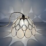Mother-of-pearl petal pendant lamp