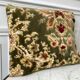 Coussin en velour ras vert sauge années 70