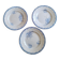 Earthenware dinner plates from Sarreguemines, Watteau, U & C, 1950s