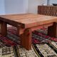 Scandinave table basse brutaliste en pin massif -  1960–1970