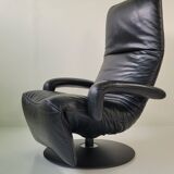 Fauteuil Jori Yoga Relax cuir noir