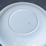 Hollow plate in enamelled ceramic FB number 63 design and vintage pattern