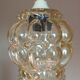 Amber bubbled glass walker / vintage 60s-70s