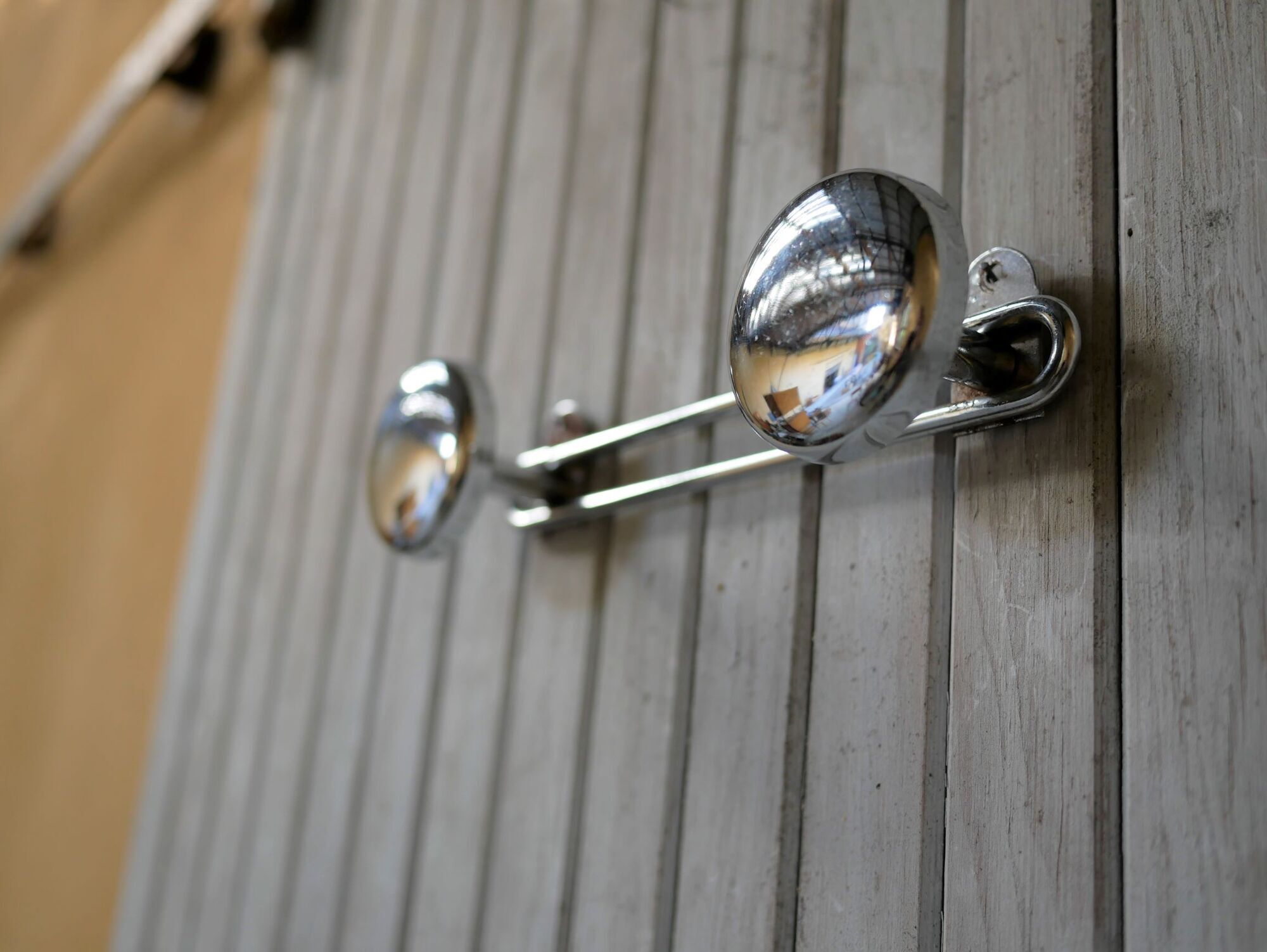 Coat rack wall vintage metal two hooks