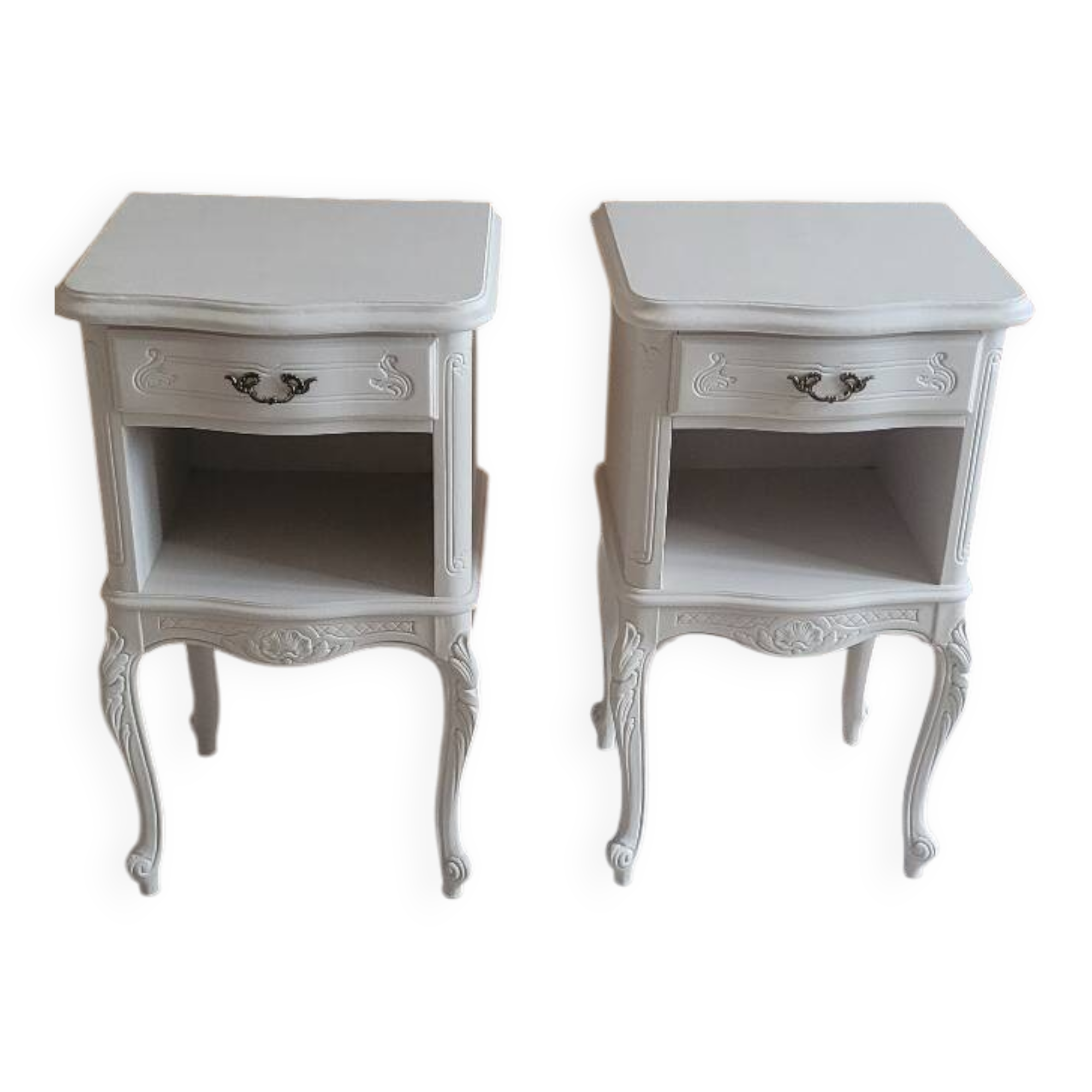 Louis XV style cherry wood bedside table