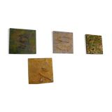 Lot de 4 tableaux du peintre LMee Michel "Seasons"