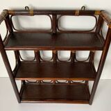 Rattan wall shelf