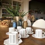 Set of 6 Arcopal coffee cups