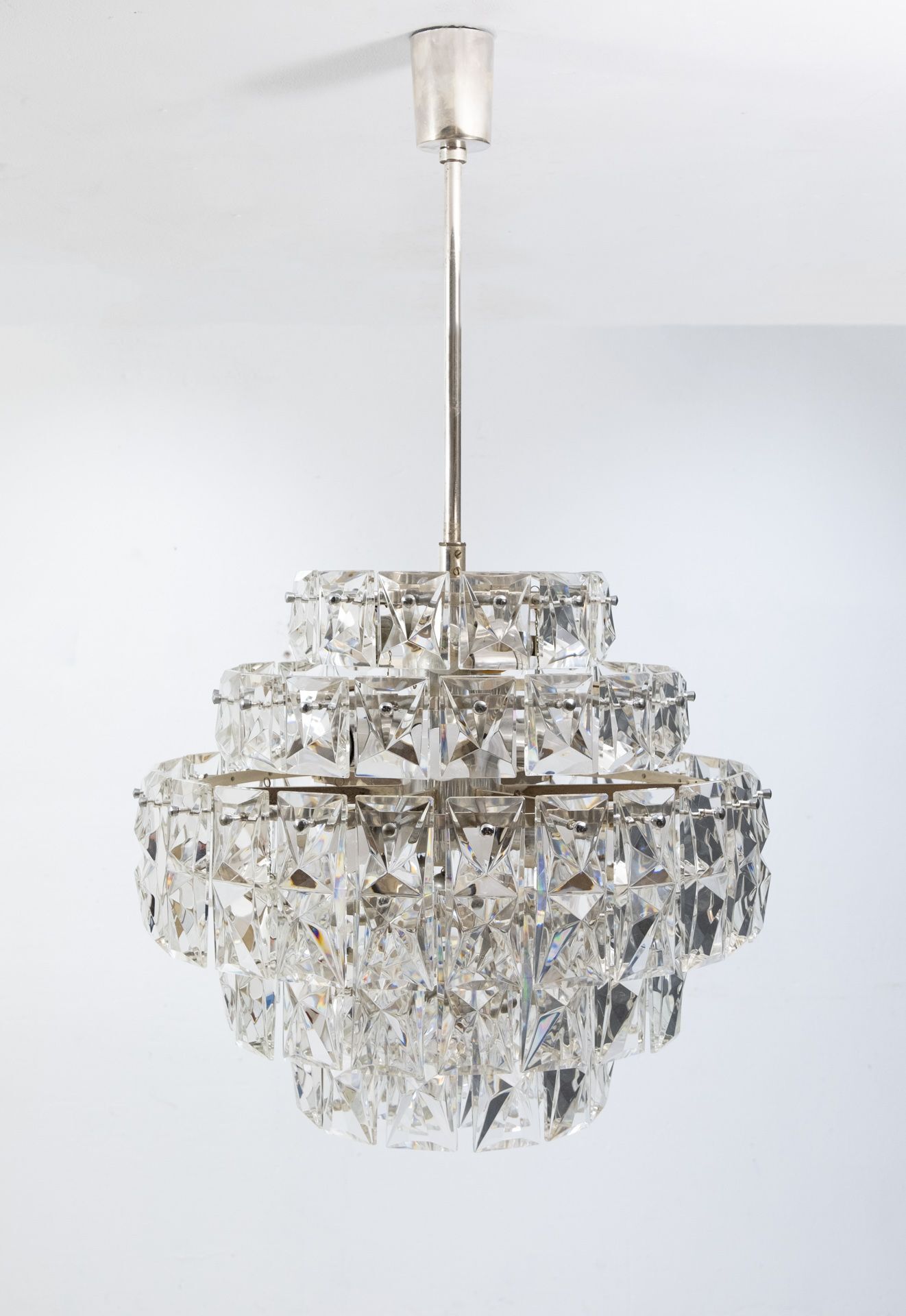Kinkeldey 6 Tiered Chrystal Chandelier, 1970s