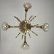 Venetian chandelier in gilded Murano glass, 4 light arms, circa 1940