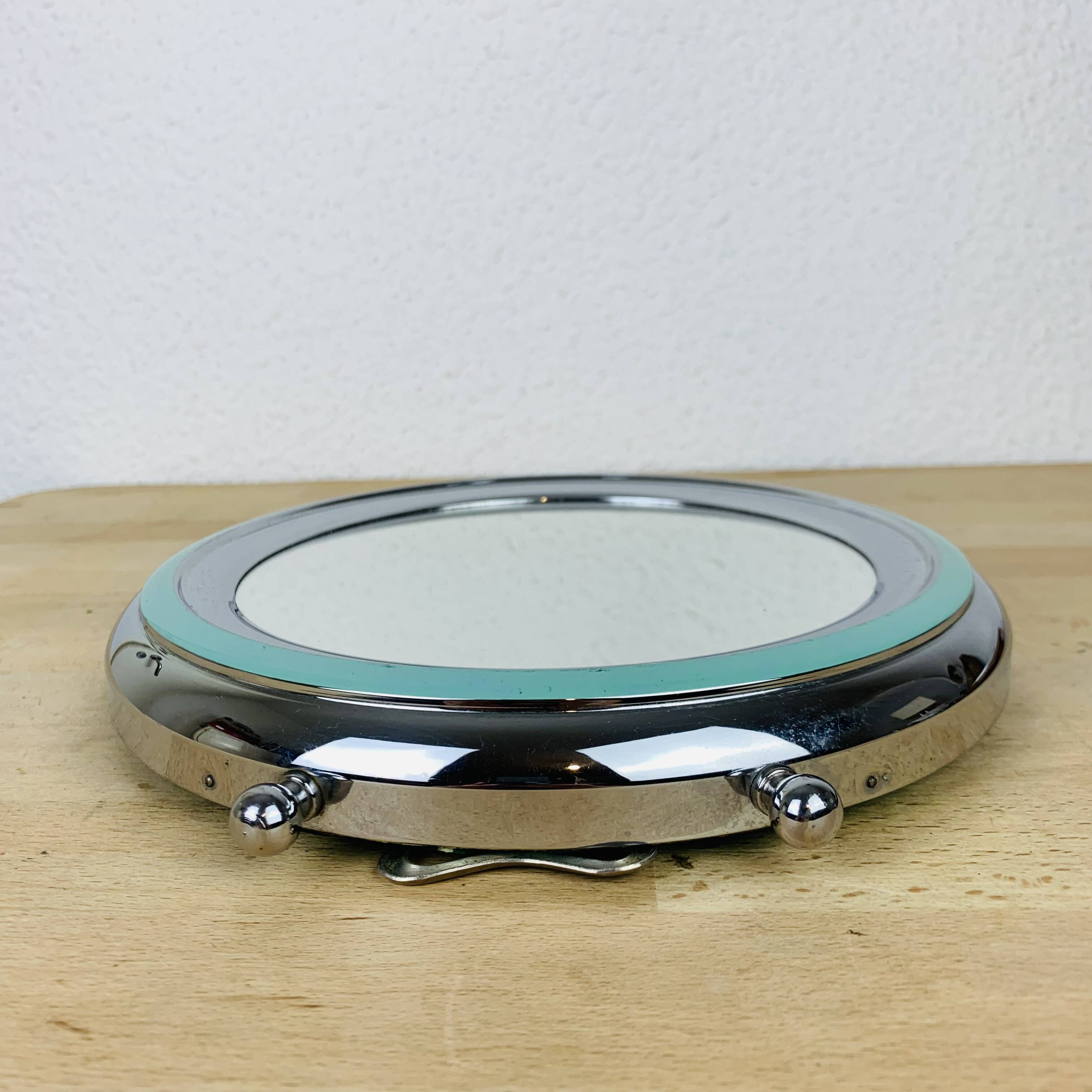 Vintage chrome barber mirror