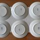 6 antique flat plates in earthenware from Saint-Amand (Nord)