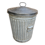 Original US Army Reeves Wheeling 1943 16 Gallon Galvanized Steel Trash Can