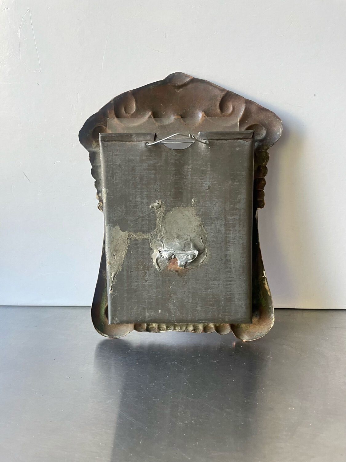 Art nouveau copper metal photo frame