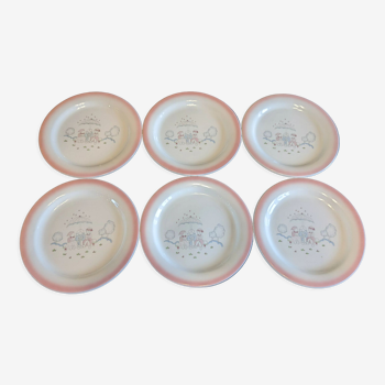 Set of 6 plates starter dessert by Quadrifoglio Italy