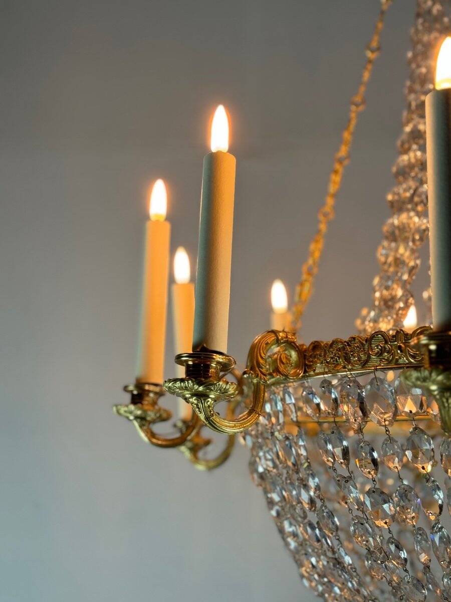 Gilt bronze pearl bag, early 19th century