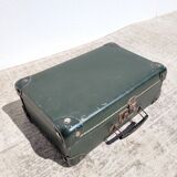 Old English green suitcase