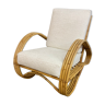 Vintage Lounge Chair in Rattan and Bamboo from Rohé Noordwolde, 1950s