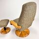 Fauteuil & repose-pied, années 1980