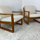 Fauteuils danois du milieu du siècle en teck de cfc silkeborg, années 1960, ensemble de 2