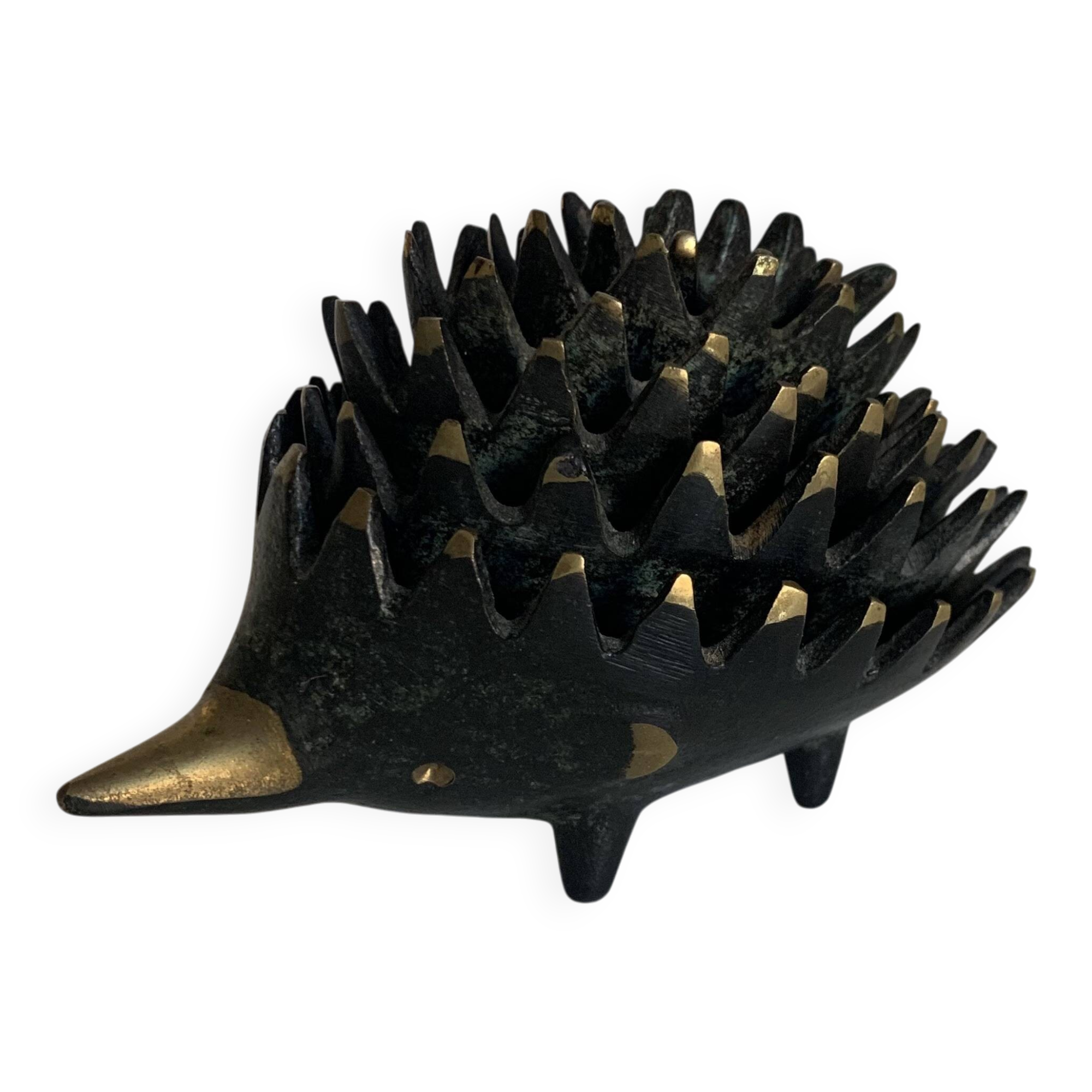 Vintage 1950s hedgehog ashtrays by Walter Bosse for Hertha Baller