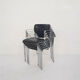 Set of five chrome and leather dining chairs by Aryform, Sweden 1970's