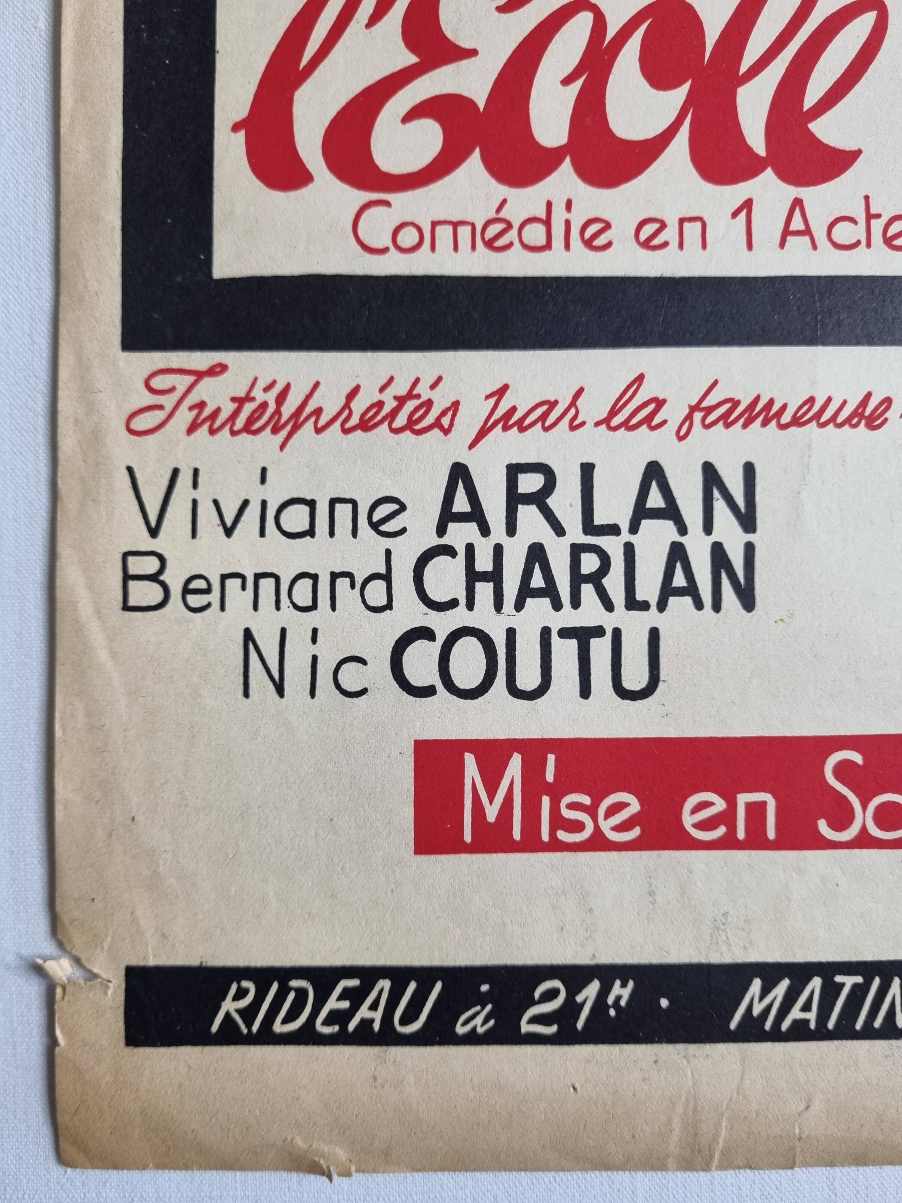 Vintage 50s poster, industrial decor, 38 x 60 cm