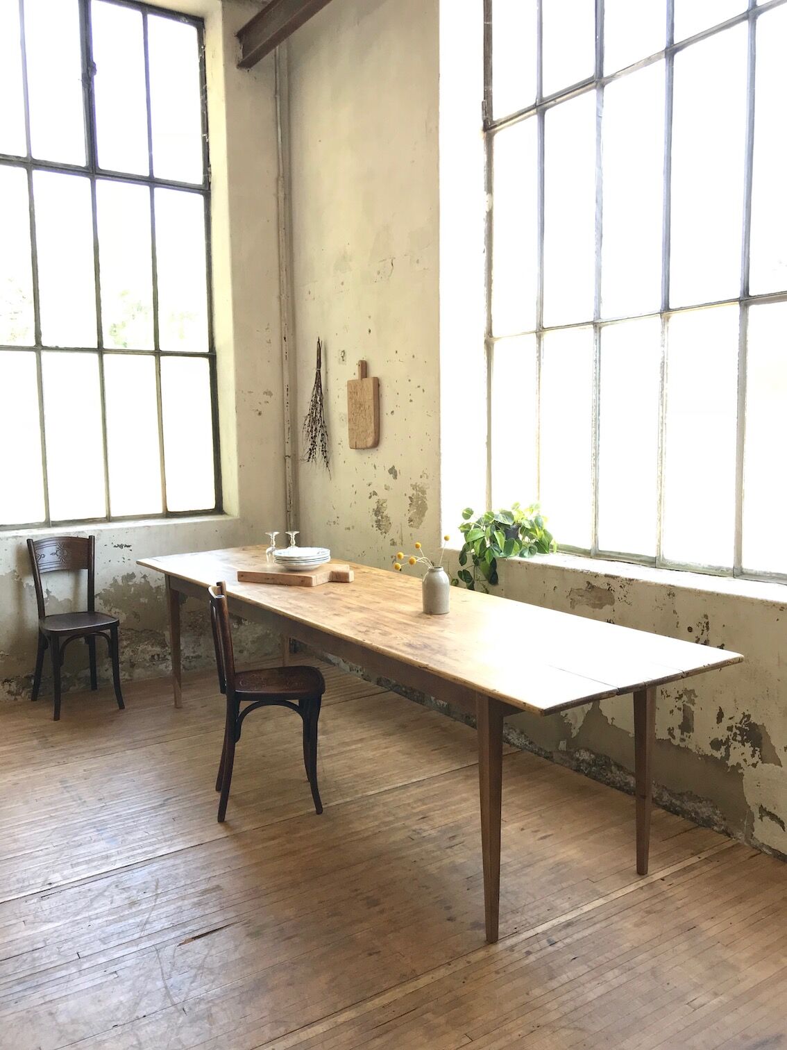Vintage pine farm table