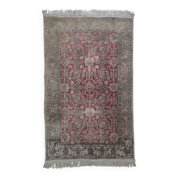 Sublime Oriental Silk Carpet - Hand-Knotted - Persian Design - 124 x 78 cm