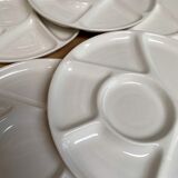 Set of 6 earthenware fondue plates