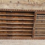 Antique Burmese teak collector's wall display case