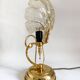 Glass bedside lamp with petal pattern, 50s