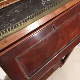 Very small 19th century sloping desk in mahogany and mahogany veneer