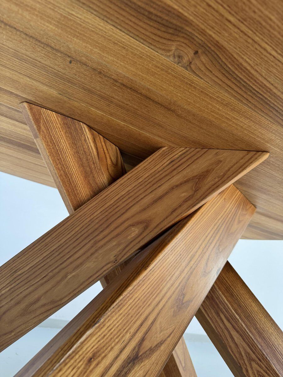 French early edition Aban T35C table in elm attributed to Pierre Chapo, 1970s