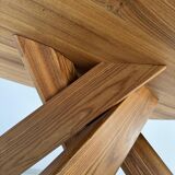 French early edition Aban T35C table in elm attributed to Pierre Chapo, 1970s