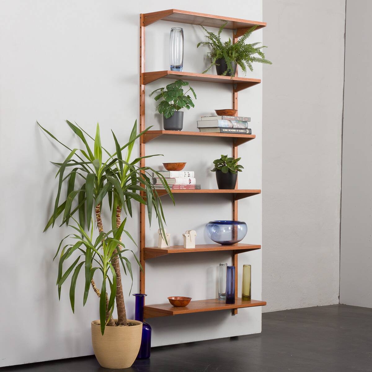 Preben Sorensen Danish teak mid century shelves by PS system Randers, 1960s
