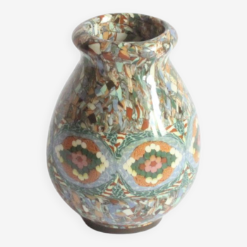 Vase en mosaïque Neriage Par Jean Gerbino, Vallauris 1930S