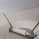 Postmodern vintage torchère floor lamp from the 1980s-1990s.