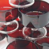 Set of 8 Champagne glasses model Sweden Rubis Luminarc