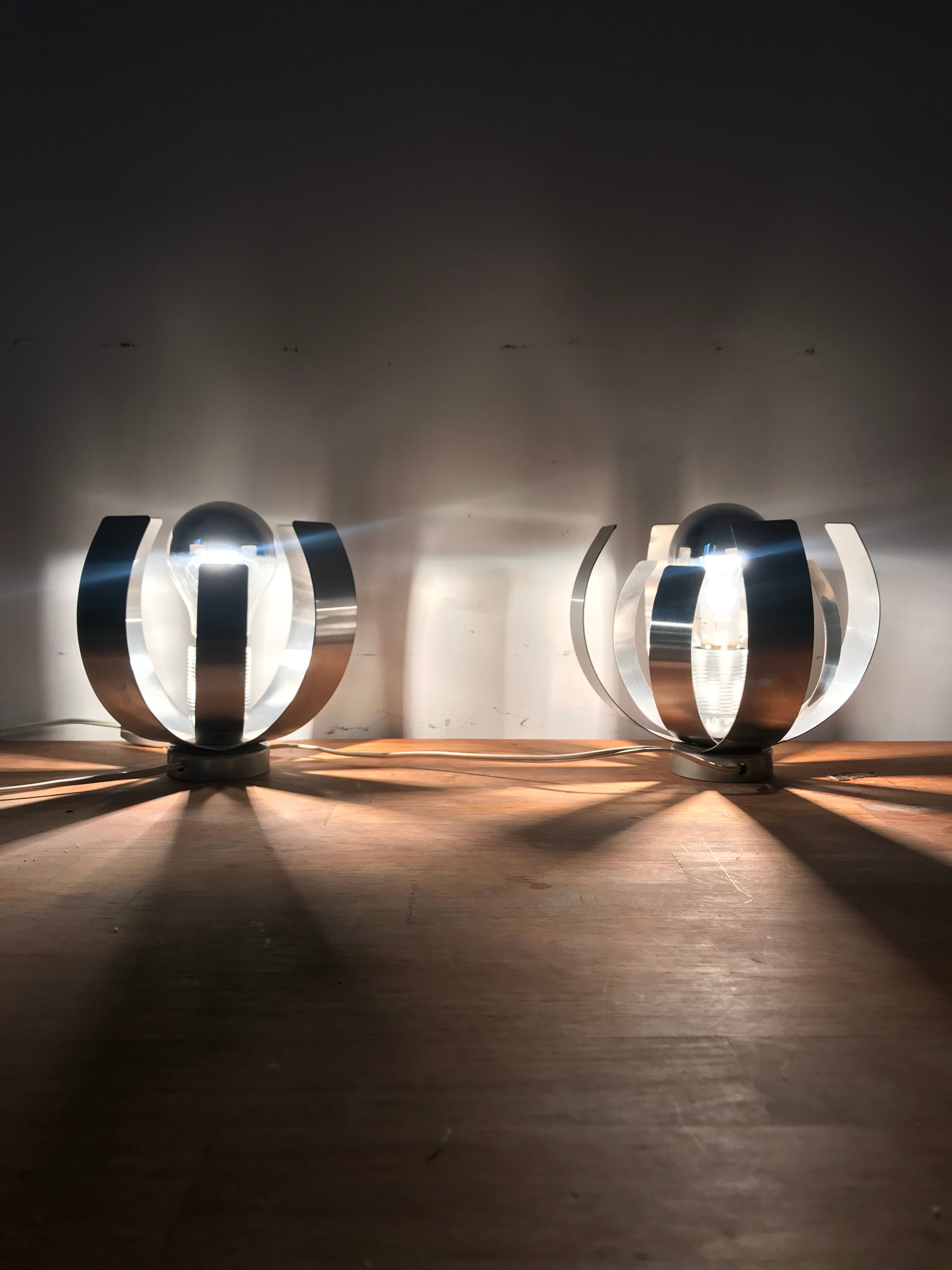 Set of two Oxar lamps "Flower of Light" by Jocelyn Trocmé