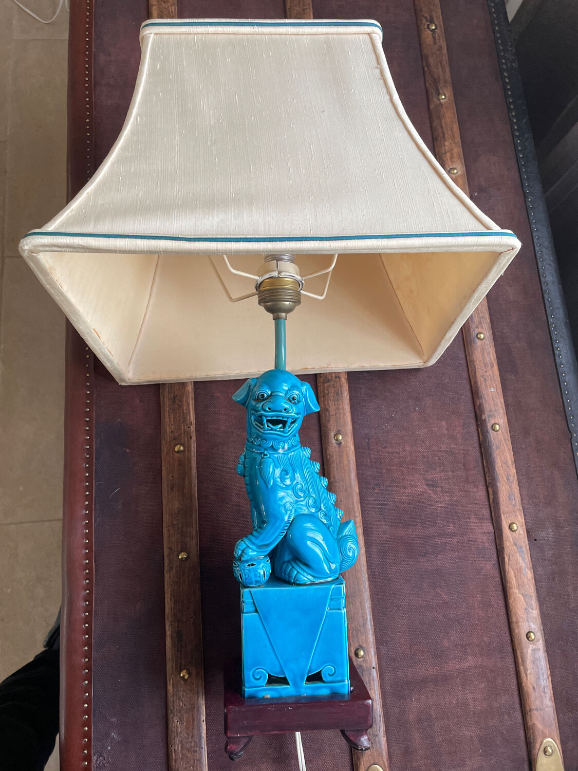 Lampe vintage céramique Hollywood Regency