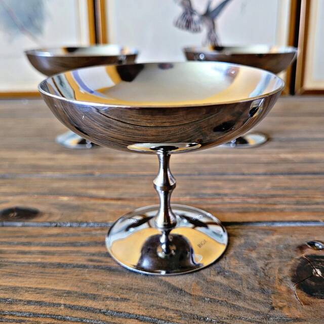 Coupes à glaces inox vintage années 70-80  - bistrot chic