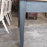 Table de ferme ancienne 2 tiroirs, 1m45