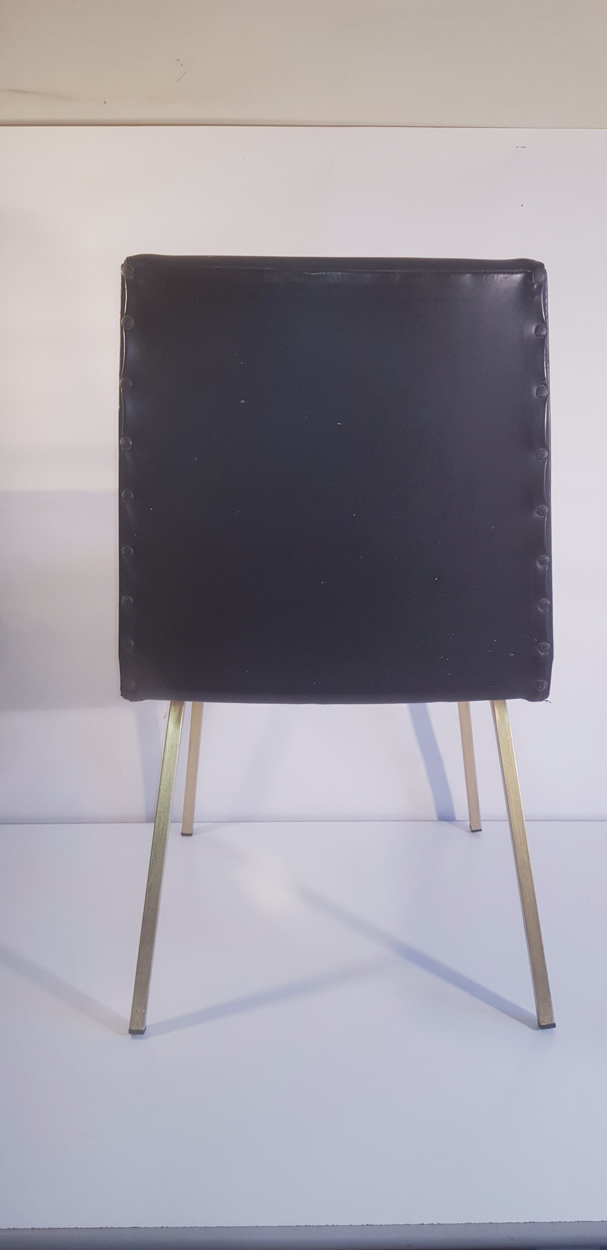 4 office chairs in vintage black skai