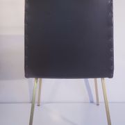 4 office chairs in vintage black skai