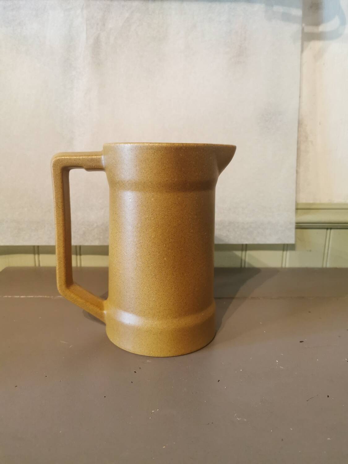 Vintage pitcher Sarreguemines 70s Stoneware