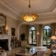 Extra Large Antique Art Decò Liberty Alabaster Chandelier, 1940s