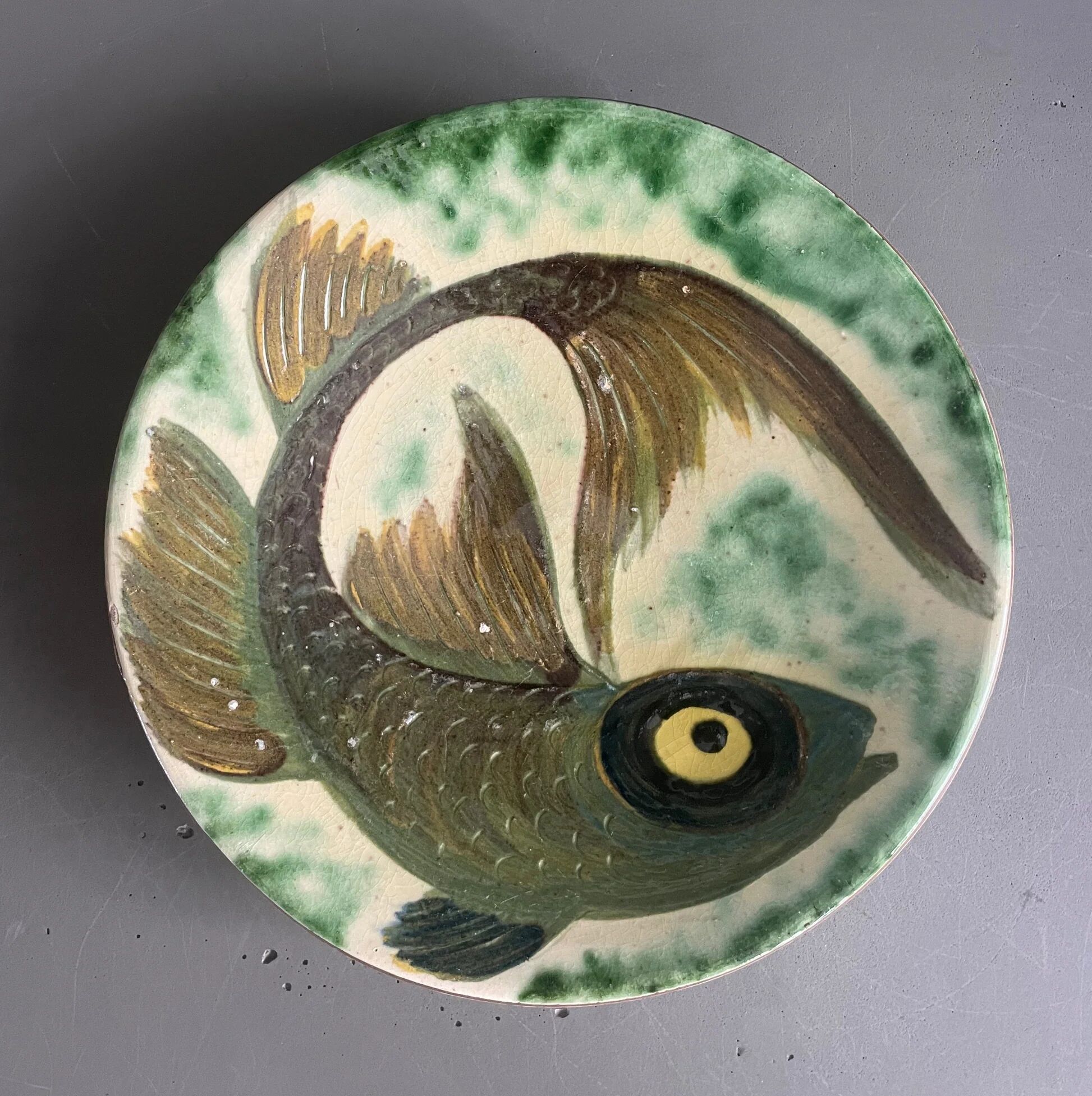 Série de 6 assiettes Puigdemont motifs poissons