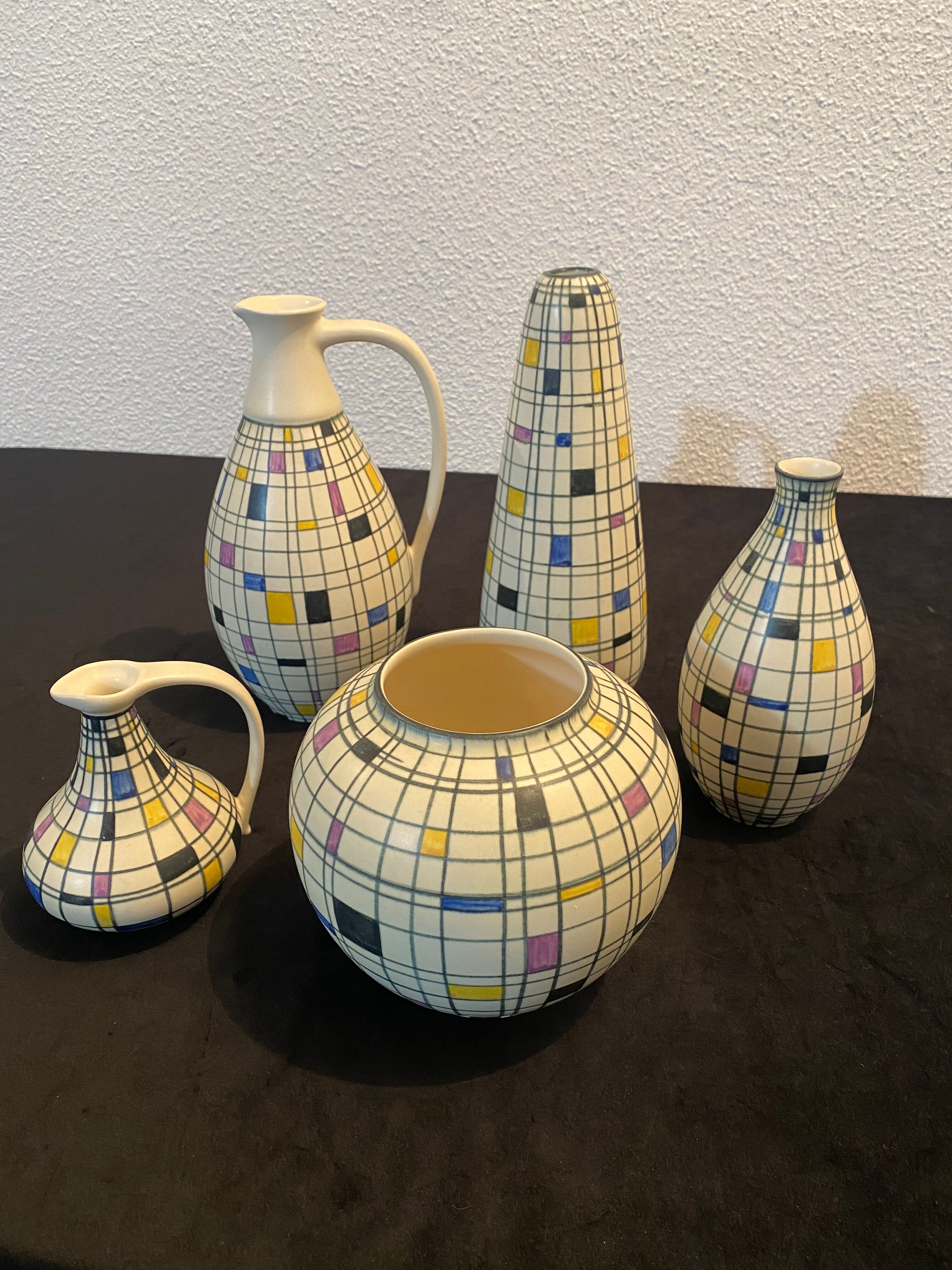 Lot of vases Villeroy and Boch ceramic vintage