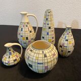 Lot of vases Villeroy and Boch ceramic vintage